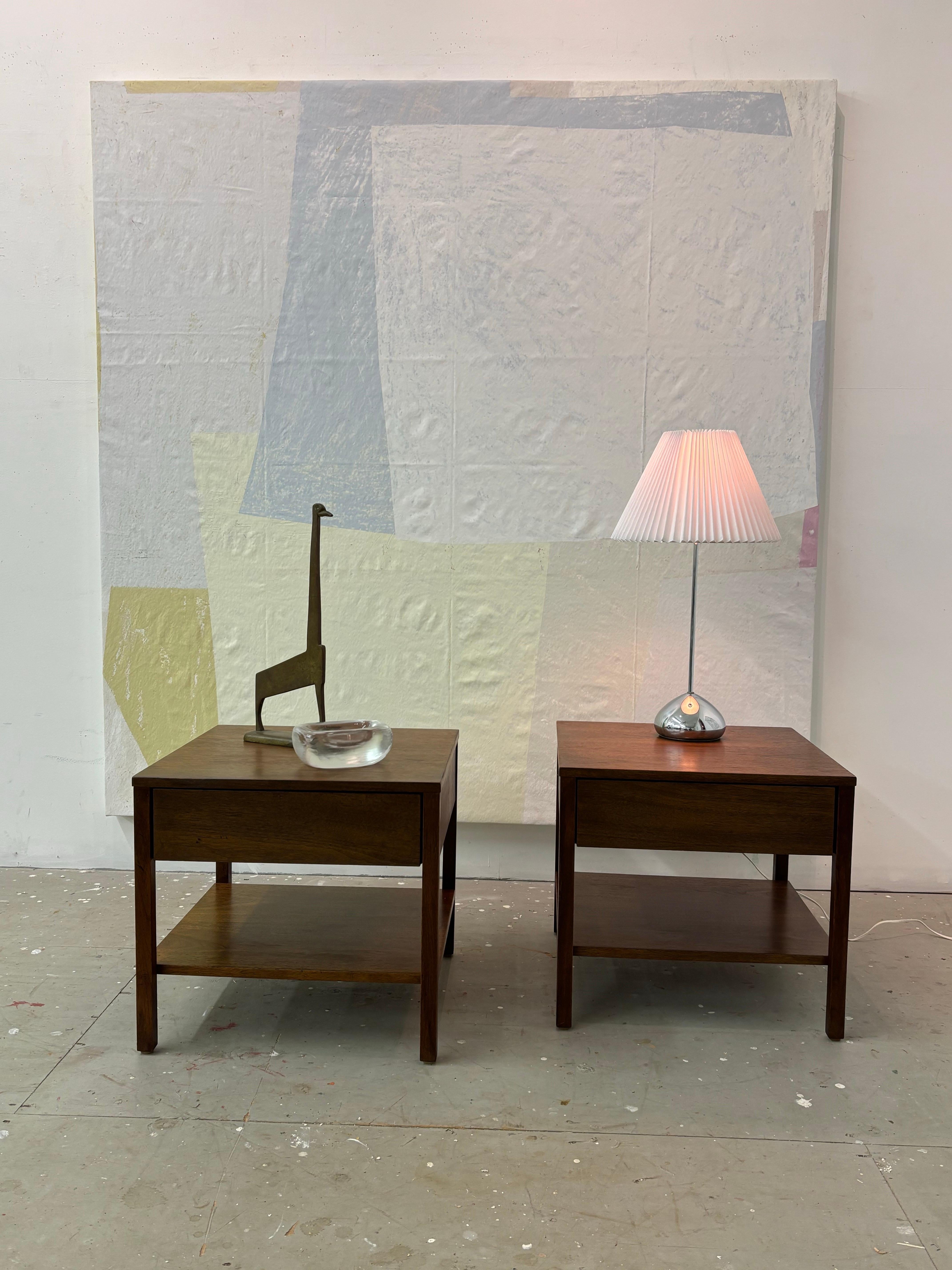 Florence Knoll Walnut Nightstands for Knoll/ PAIR 2