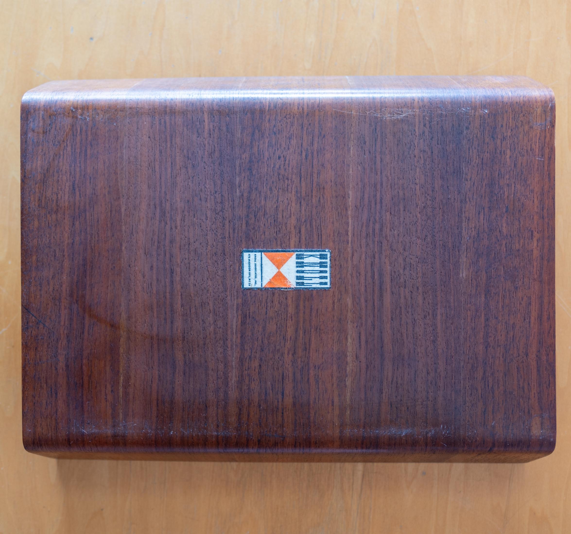 Mid-20th Century Florence Knoll Walnut Plywood Letter Tray