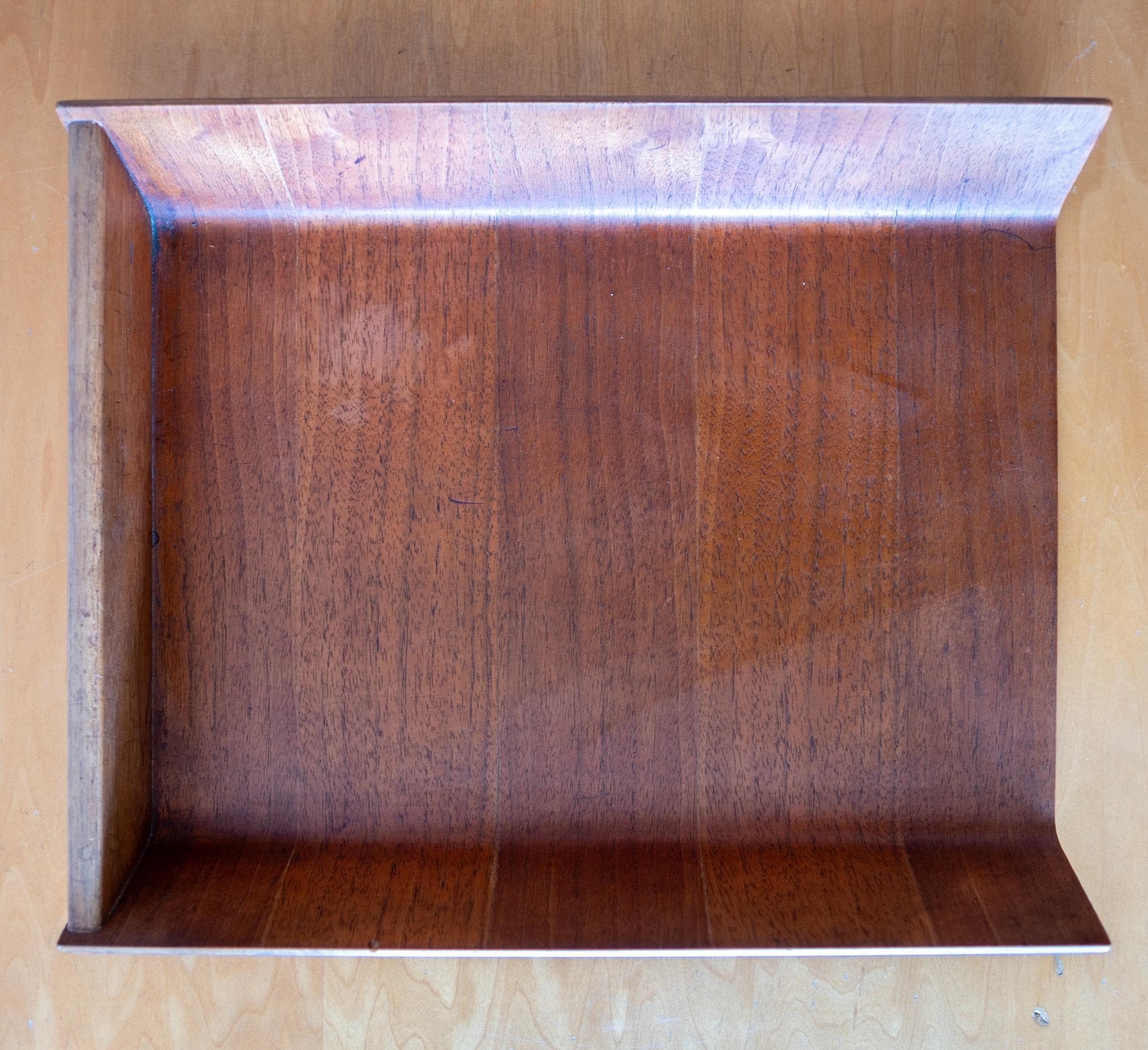 Florence Knoll Walnut Plywood Letter Tray 2