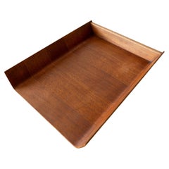 Florence Knoll Walnut Plywood Letter Tray