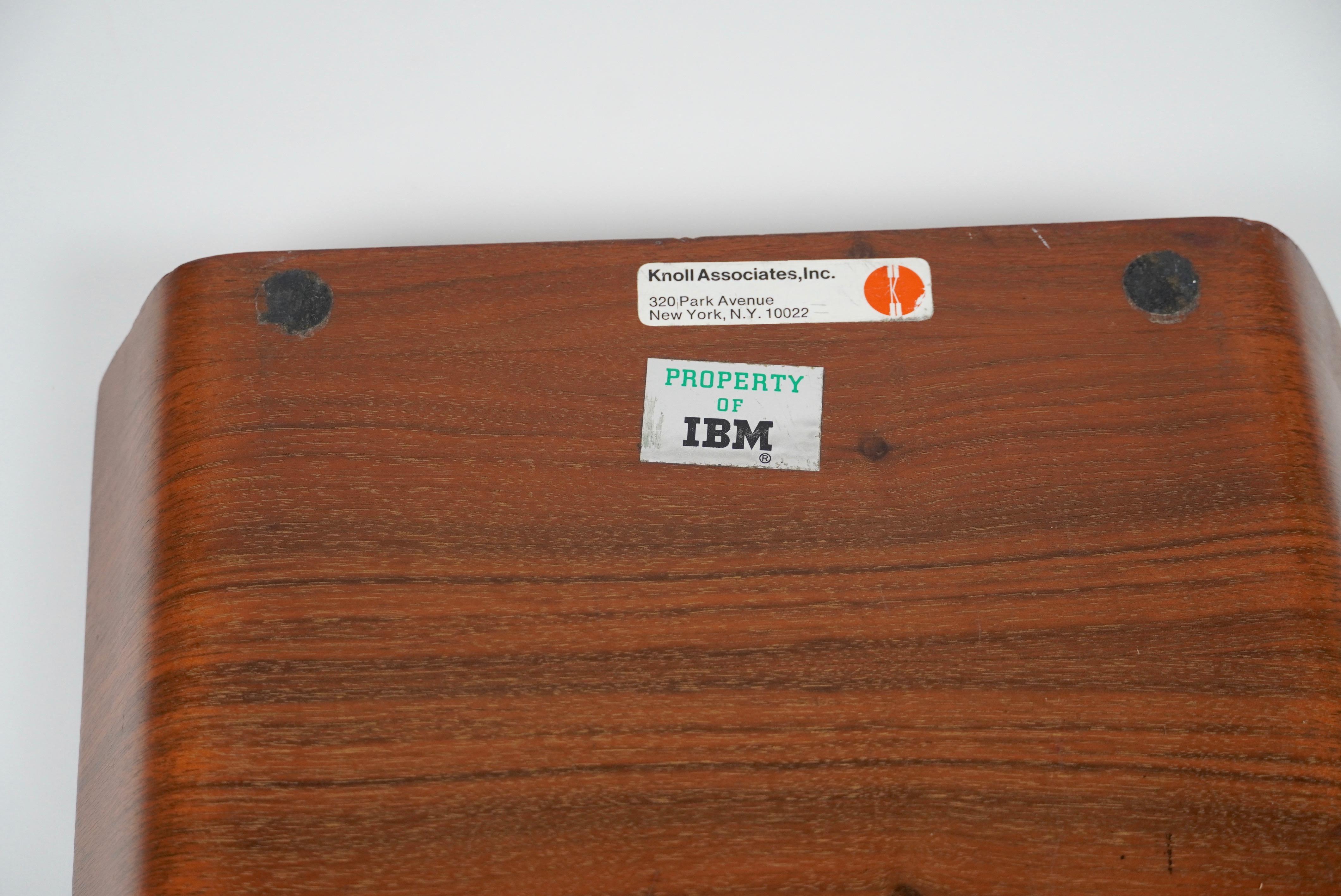 Florence Knoll Walnut Plywood Letter Tray, Office Desk Accessory IBM 1