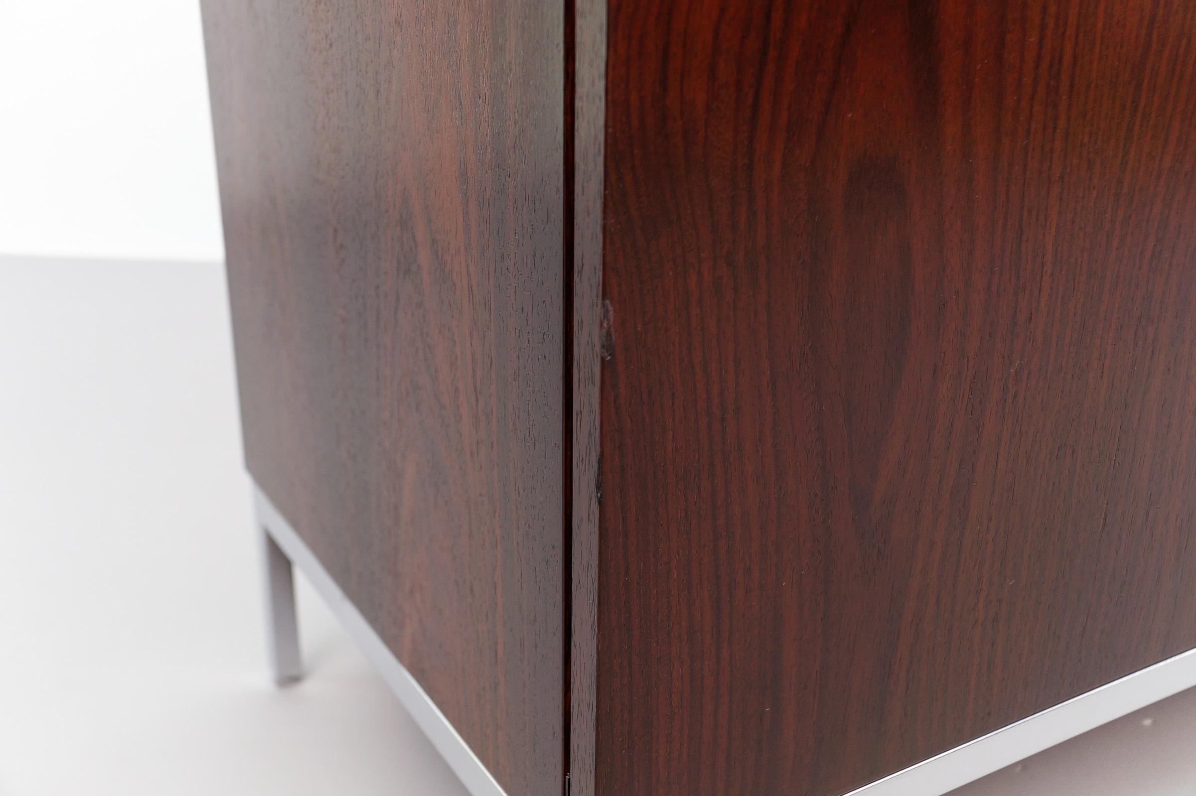 Metal Florence Knoll Wenge Sideboard by Knoll International, 1960s For Sale