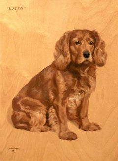 Ritratto di cane di "Laddy" English Golden Spaniel, circa 1930