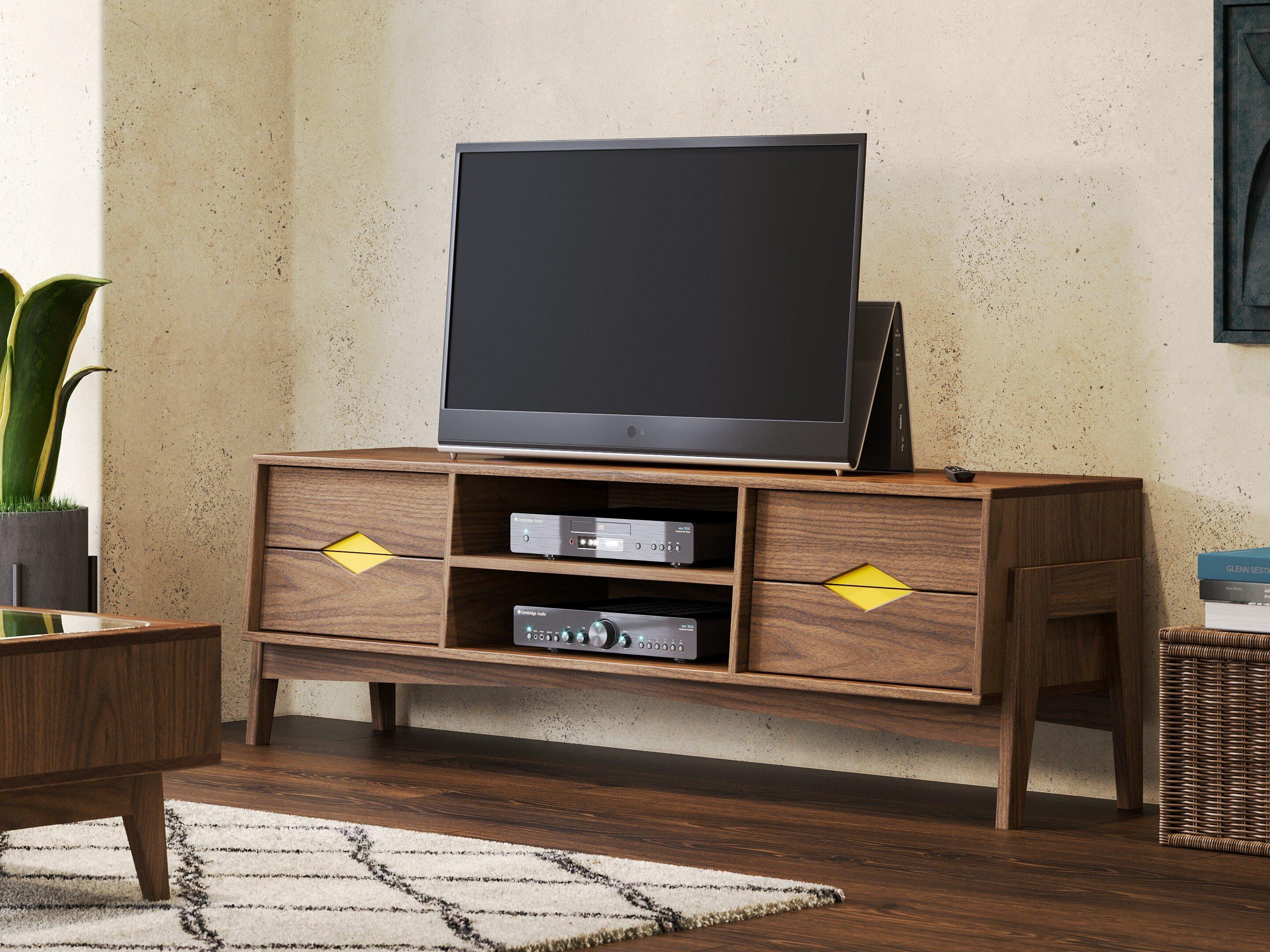 American Florence Media Console in Ash Wood (Toad) by The Spalty Dog For Sale