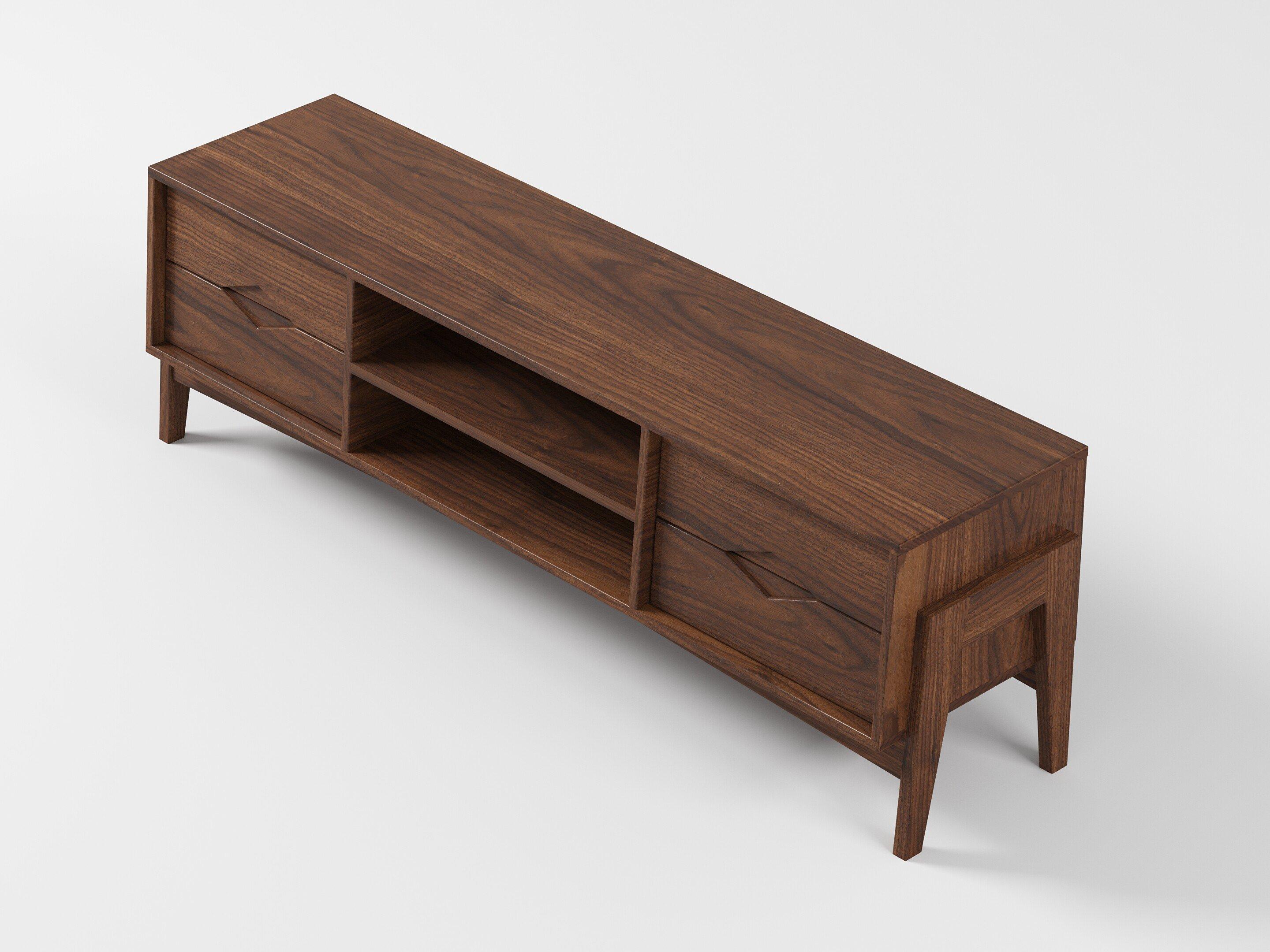The Florence Media Console perfectly blends style and functionality and is designed to elevate your living space. Crafted from premium solid hardwood, this media console features a natural finish that showcases the beautiful woodgrain, adding a