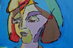 Confidences - Acrylic Painting Purple Green White Blue Brown Black Yellow Red