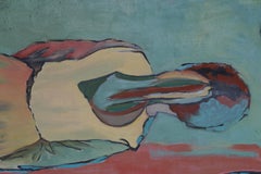 She Is - Oil Painting Pink Green White Blue Brown Yellow Red
