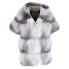 Florence Mode Fox Fur Hooded Jacket - US 4