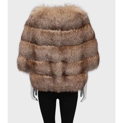 Florence Mode Luxurious Brown Cropped Coat S