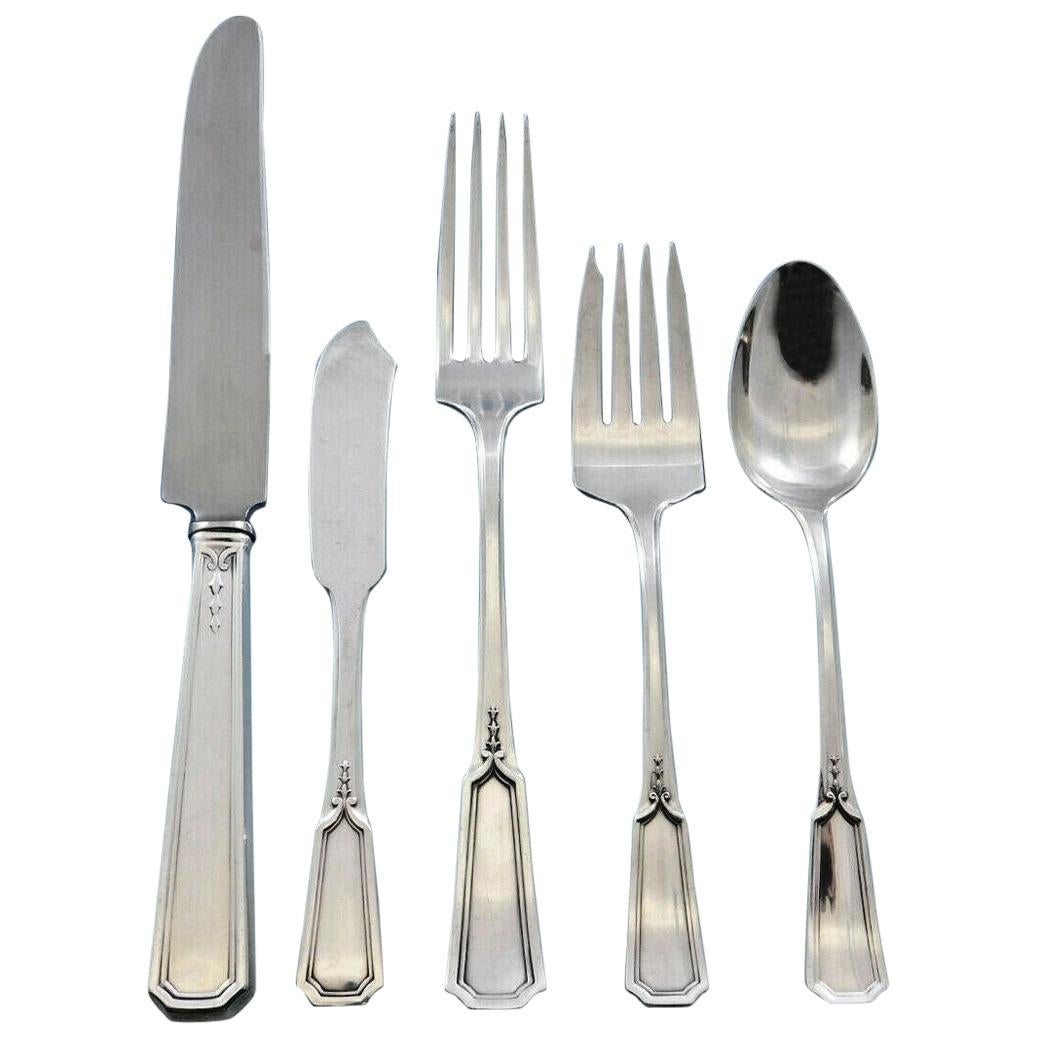 Florence Nightingale by Alvin Sterling Silver Flatware Set 12 Service 70 Pieces For Sale