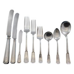 Florence Nightingale by Alvin Sterling Silver Flatware Set 76 Pcs S Monogram