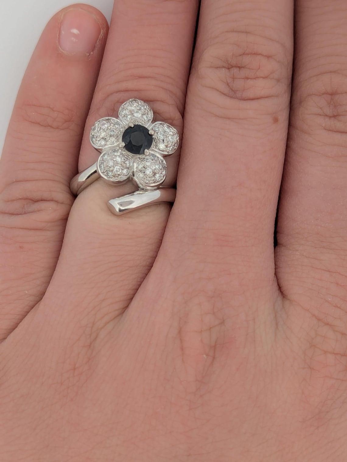 Florence  Platinum Ring with 0.72ct Sapphire and 0.50ct Diamond, Blue Gemstone In New Condition For Sale In Greeneville, TN