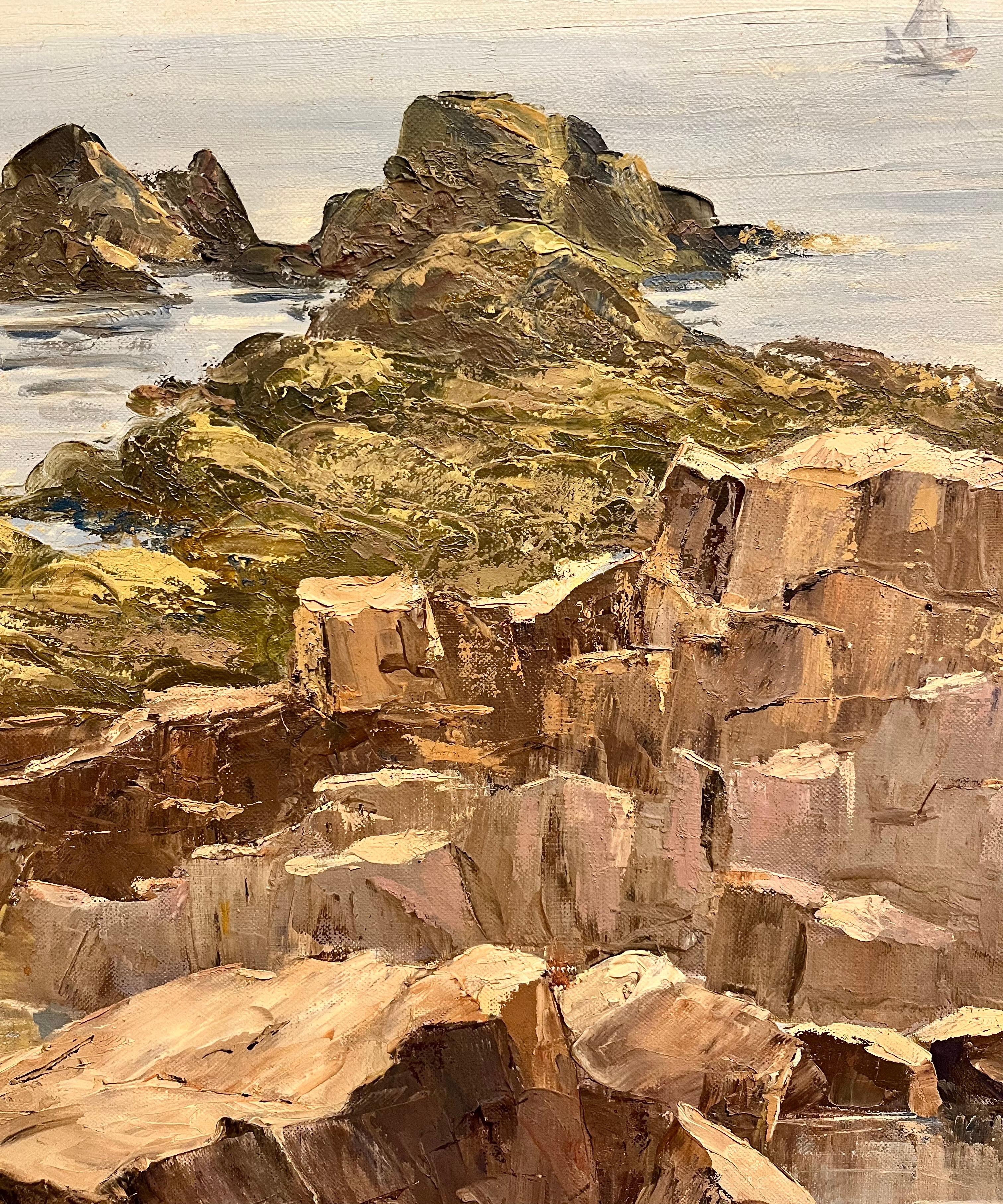 Felsenküste (Impressionismus), Painting, von Florence Prince Ewing