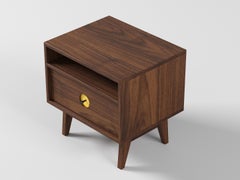 Florence Side Table in Walnut Wood (Submarine) by The Spalty Dog
