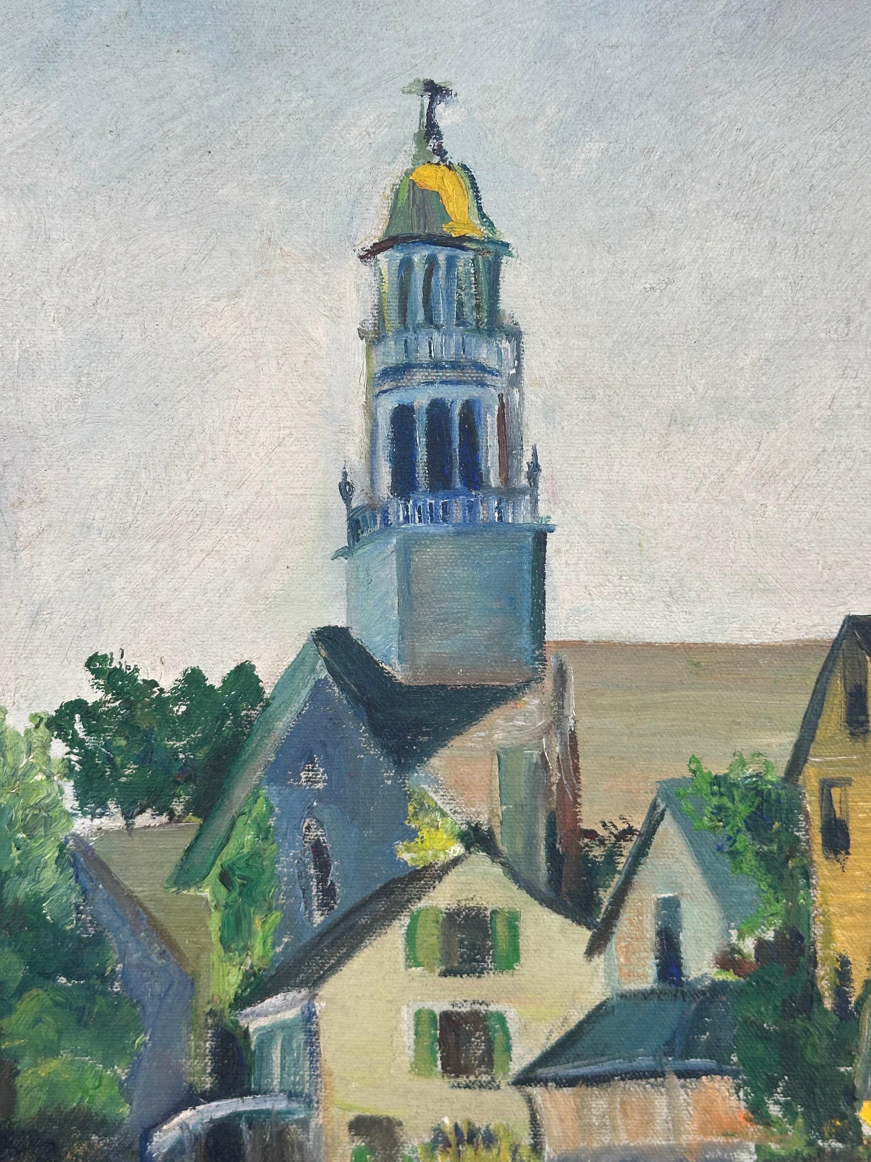 FLORENZ V. CANNON  (1883-1966).

New England Morning, ca. 1930.

Öl auf Leinwand, 25 x 30 Zoll.

Ungerahmt. Einige kleinere Schrammen und altersbedingte Farbverluste. Keine Erhaltung. Originalzustand wie vorgefunden.

Cannon wurde am 30. Januar 1883