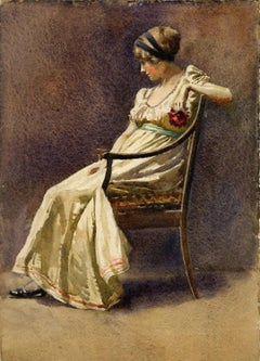 Woman Seated in Chair by Florence Vincent Robinson (1874-1937, American)