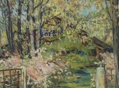Early 20th Century Impressionist Landscape -- The Lake House