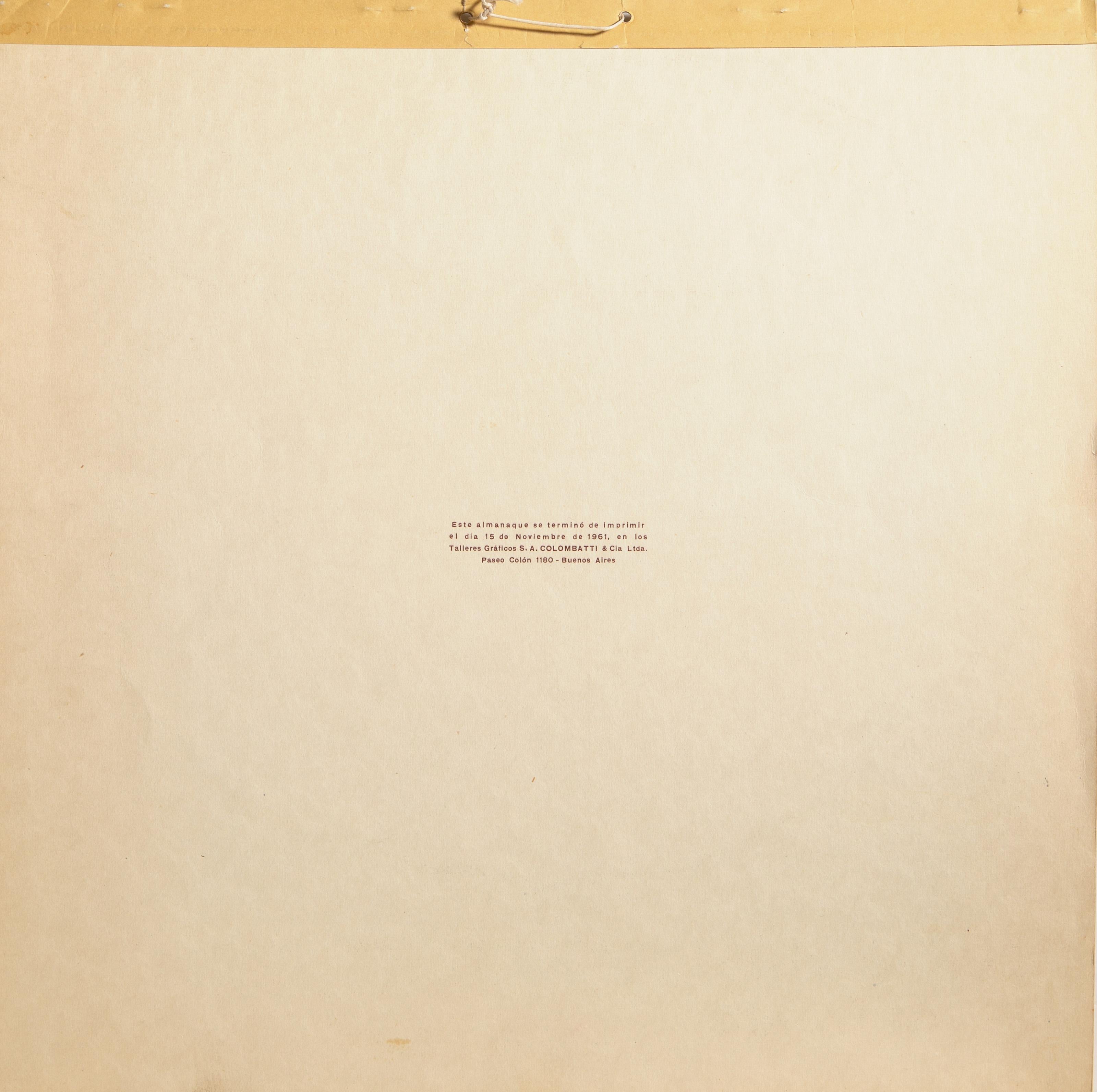 Ayer Hoy Manana, Offset Modern Calendar by Florencio Molina Campos For Sale 2