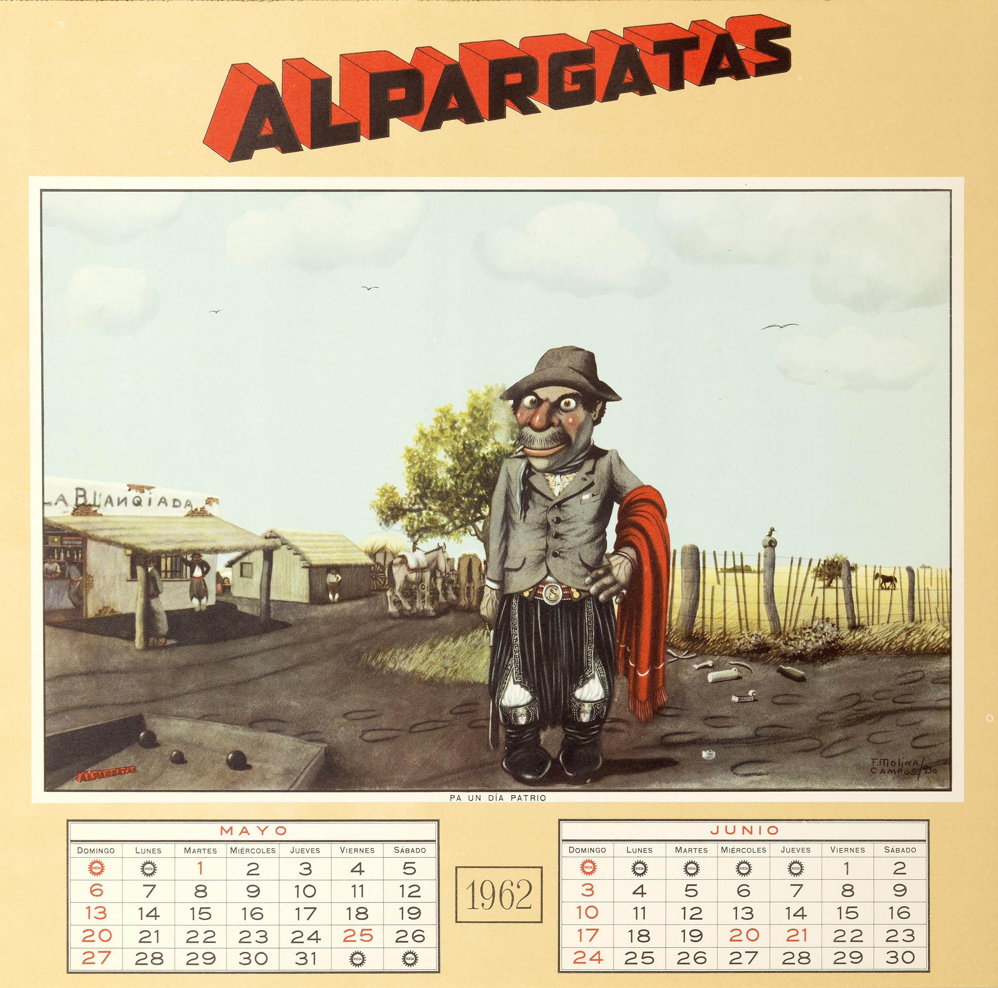 Ayer Hoy Manana, Offset Modern Calendar by Florencio Molina Campos For Sale 6