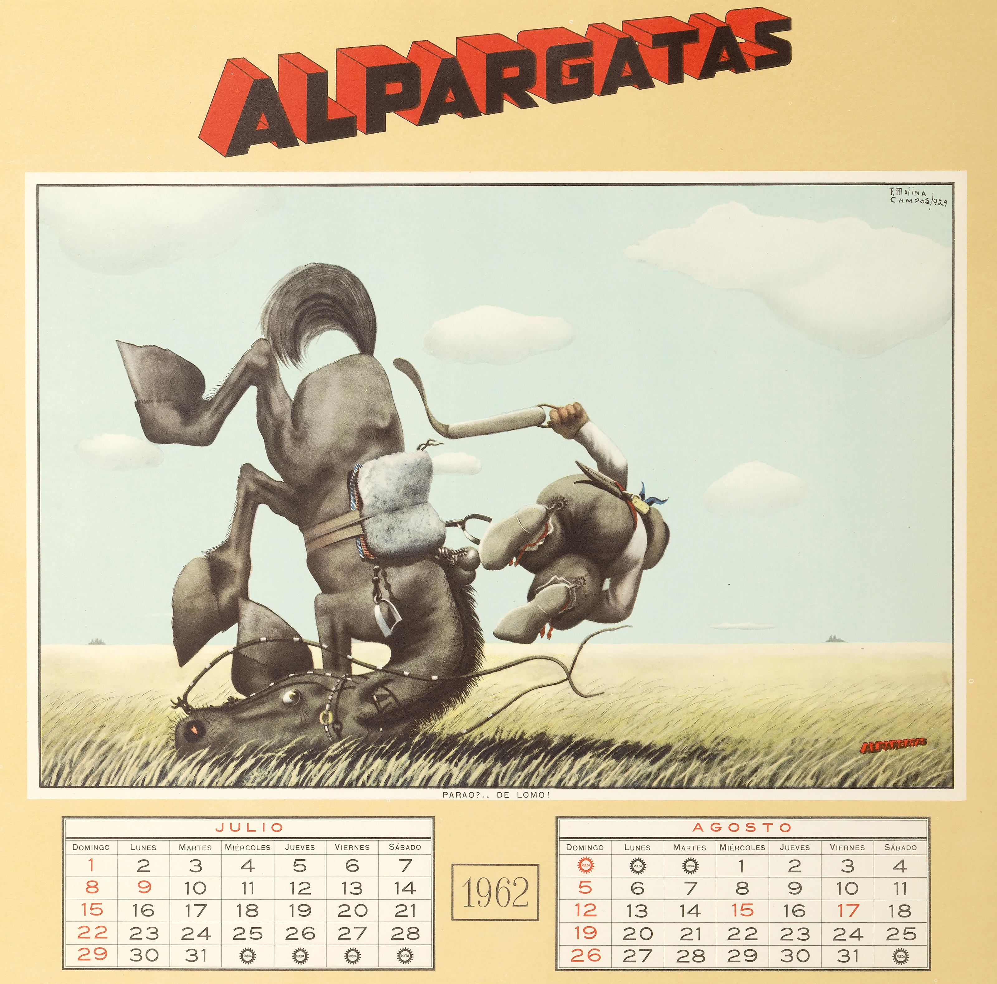 Ayer Hoy Manana, Offset Modern Calendar by Florencio Molina Campos For Sale 7