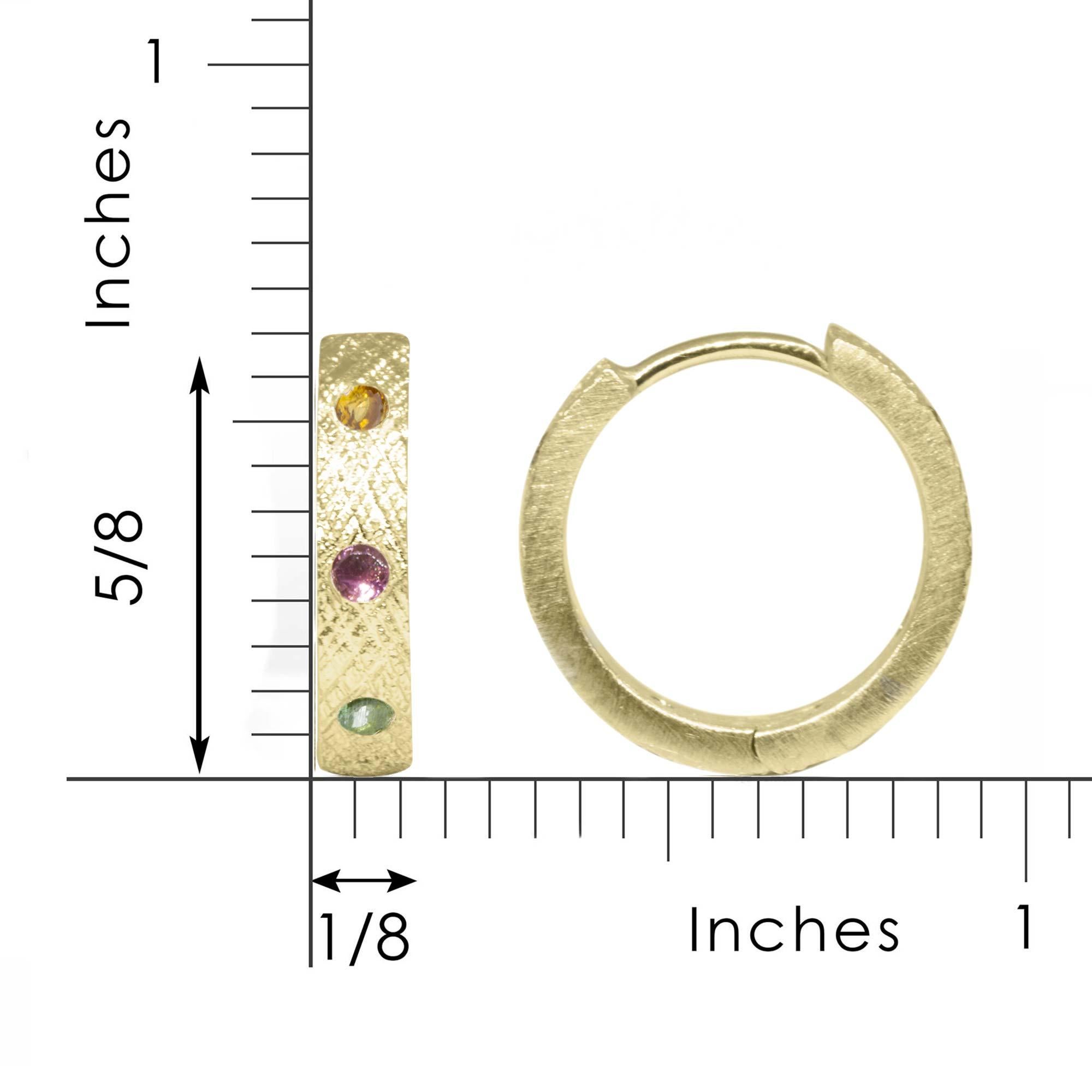 18k florentine disc earrings