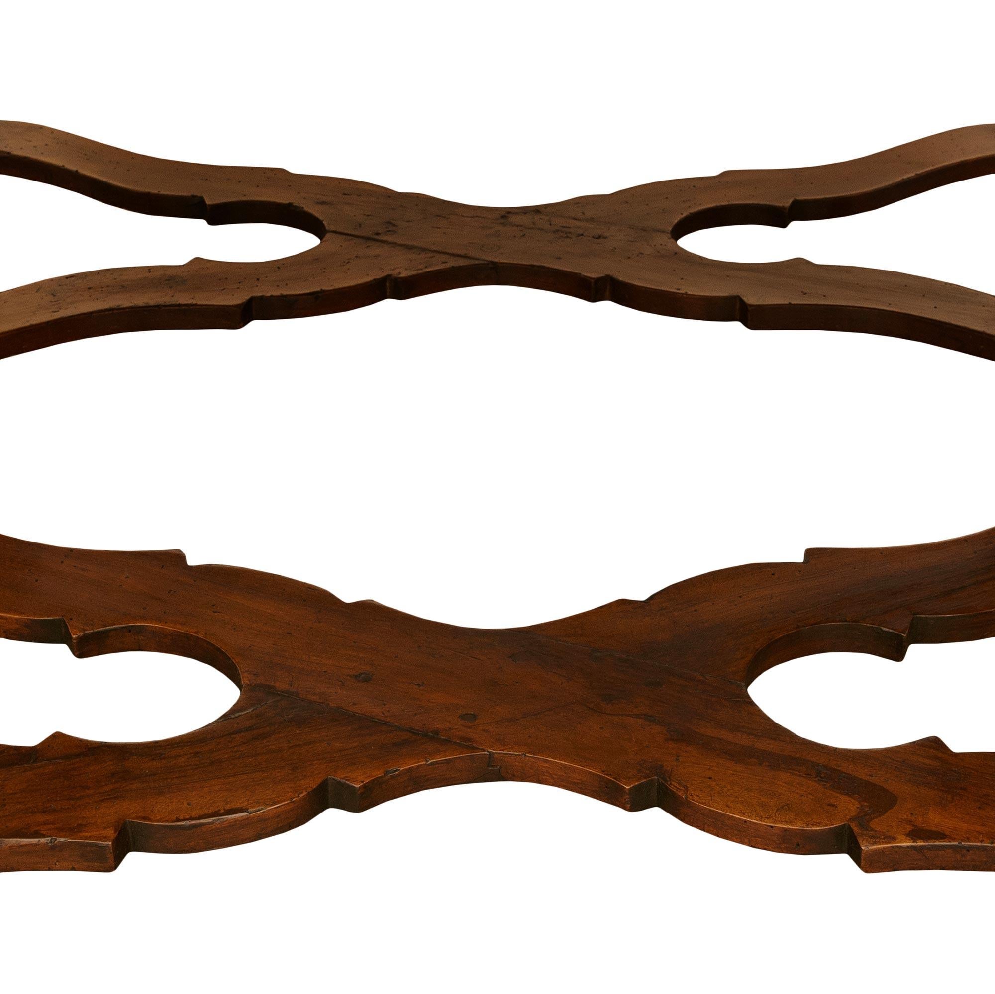 Florentine 17th century Louis XIV Period Walnut and Bronze consoles/center table For Sale 5