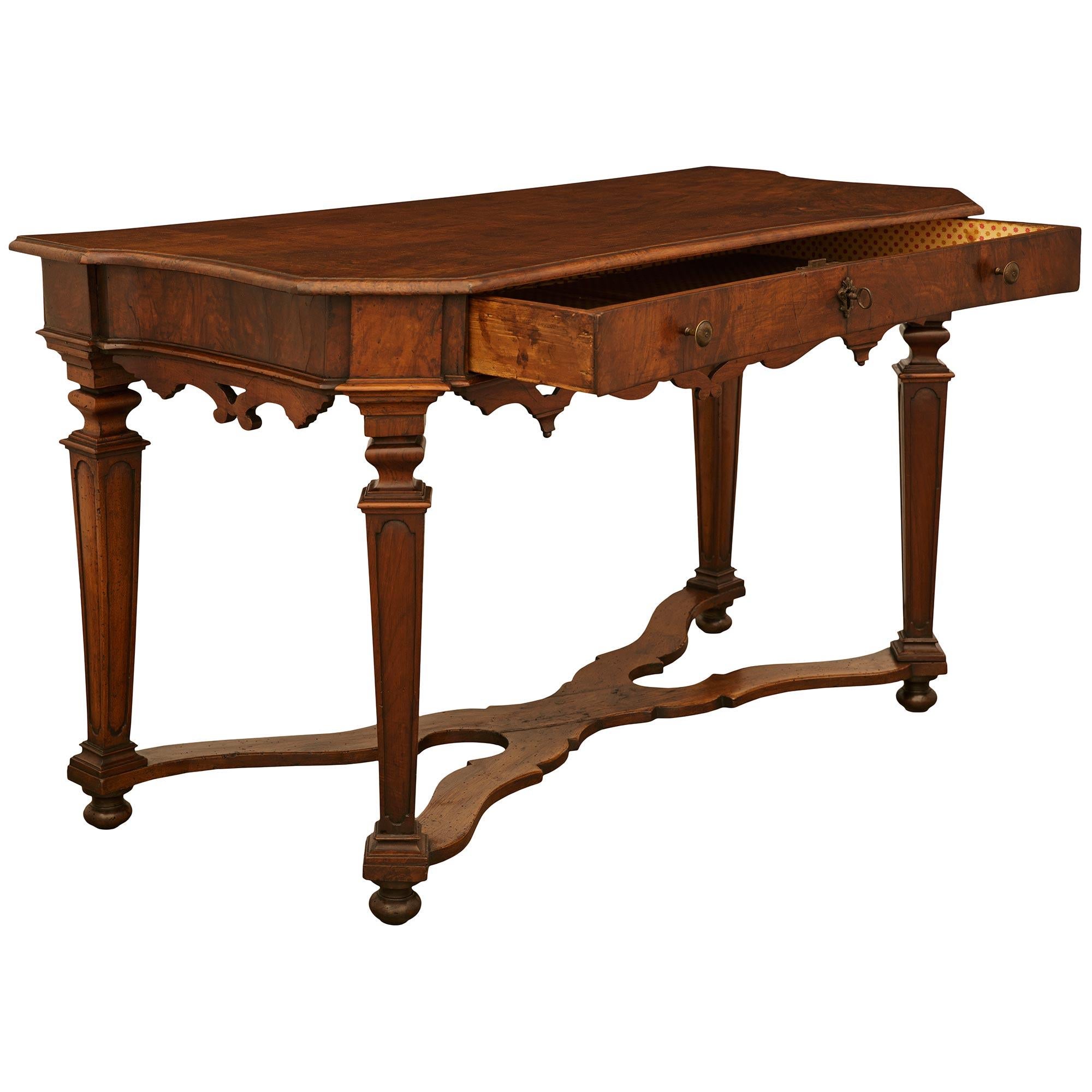 Florentine 17th century Louis XIV Period Walnut and Bronze consoles/center table In Good Condition For Sale In West Palm Beach, FL