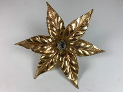 Applique Florentine in ottone con fiori di Willy Daro per Massive Lighting, Belgio