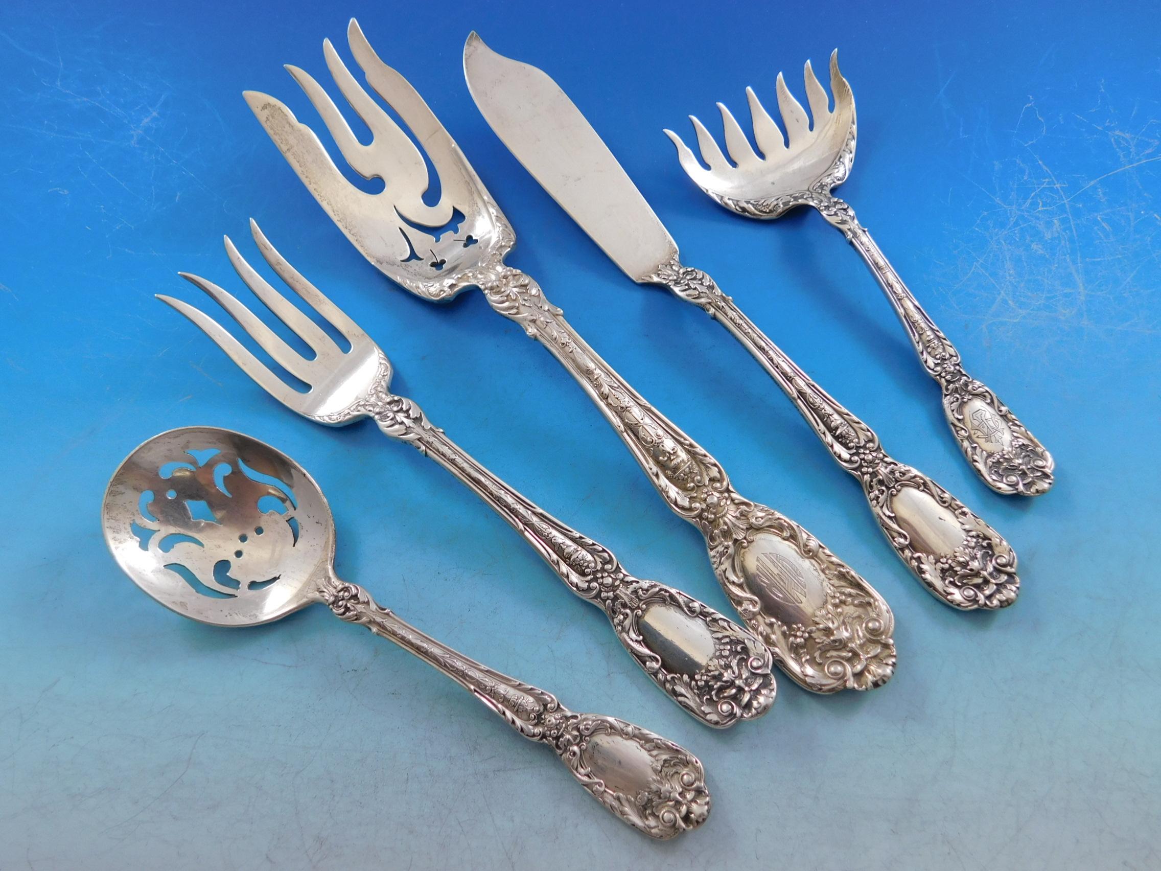 Florentine by Gorham Sterling Silver Flatware Service with Provenance 426 Pieces (service de couverts en argent sterling) en vente 7