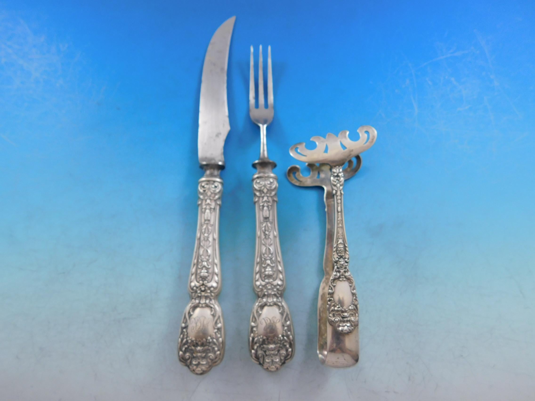 Florentine by Gorham Sterling Silver Flatware Service with Provenance 426 Pieces (service de couverts en argent sterling) en vente 8