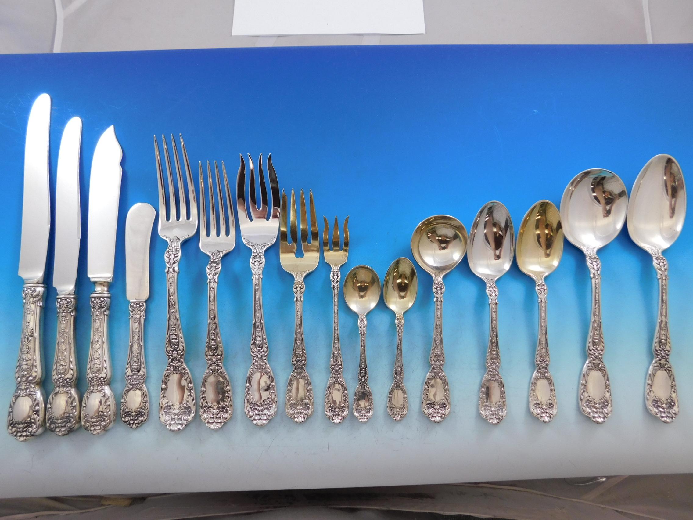 20th Century Florentine by Gorham Sterling Silver Flatware Service with Provenance 426 Pieces For Sale
