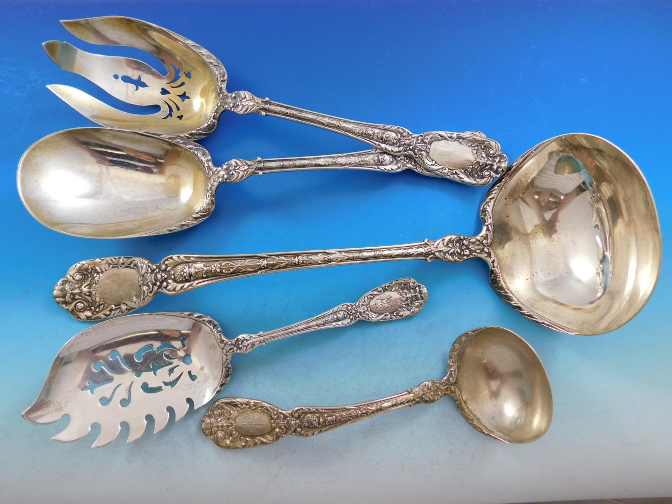 Florentine by Gorham Sterling Silver Flatware Service with Provenance 426 Pieces For Sale 5
