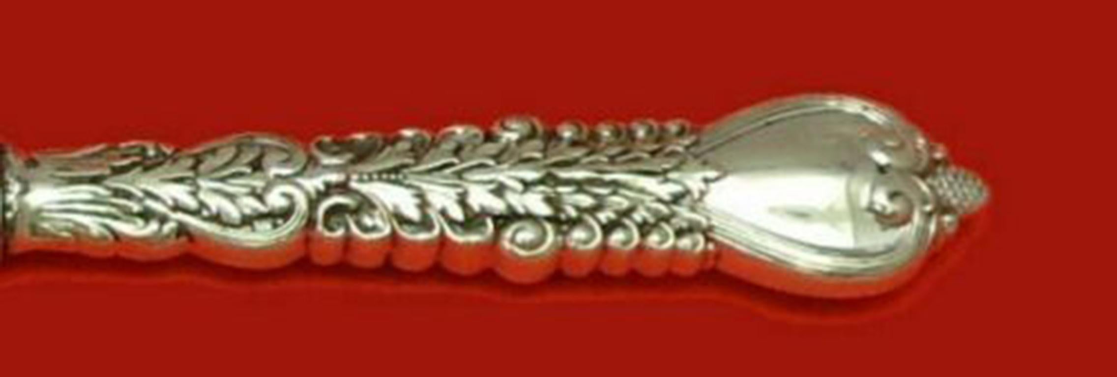 Sterling silver hollow handle with blunt blade dinner knife, 10 1/2” in the pattern Florentine by Tiffany & Co. It is not monogrammed and is in excellent condition.

Satisfaction guaranteed!






   