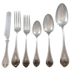 Florentine by Wendt Sterling Silver Flatware Set 12 Service 72 Pcs in Box Rare