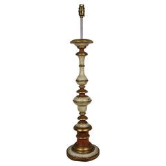 Florentine Carved, Painted and Gilded Table Lamp