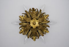 Florentine Ceiling Lamp by Banci Firenze in Gold, 1960s