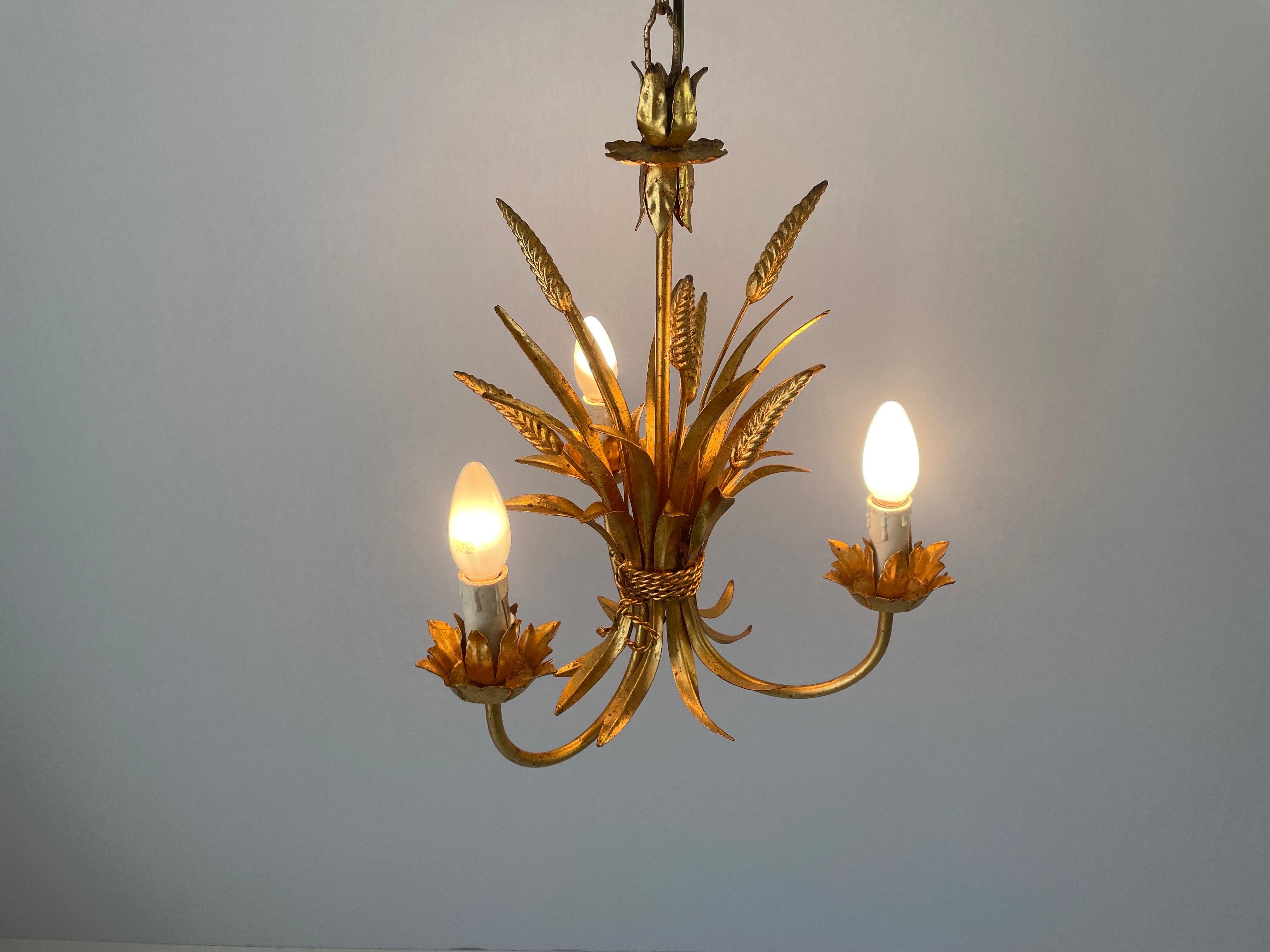 Lampada da soffitto Florentine di Hans Kögl, anni '70, Germania in vendita 3