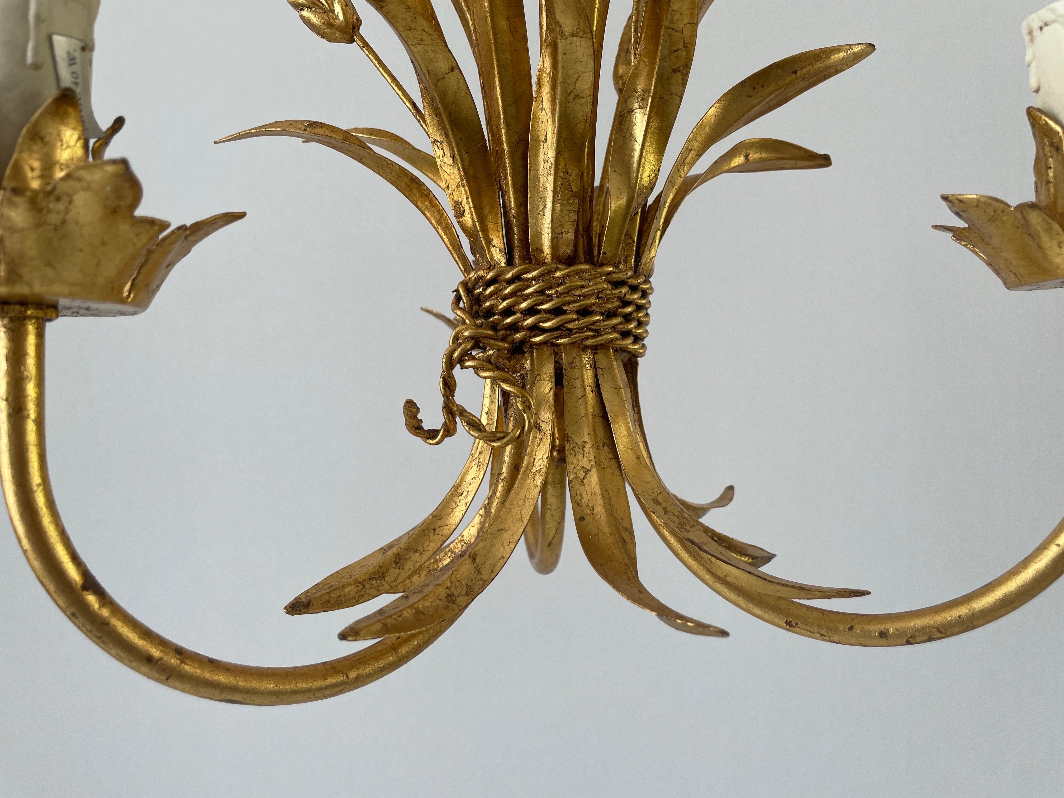 Metallo Lampada da soffitto Florentine di Hans Kögl, anni '70, Germania in vendita