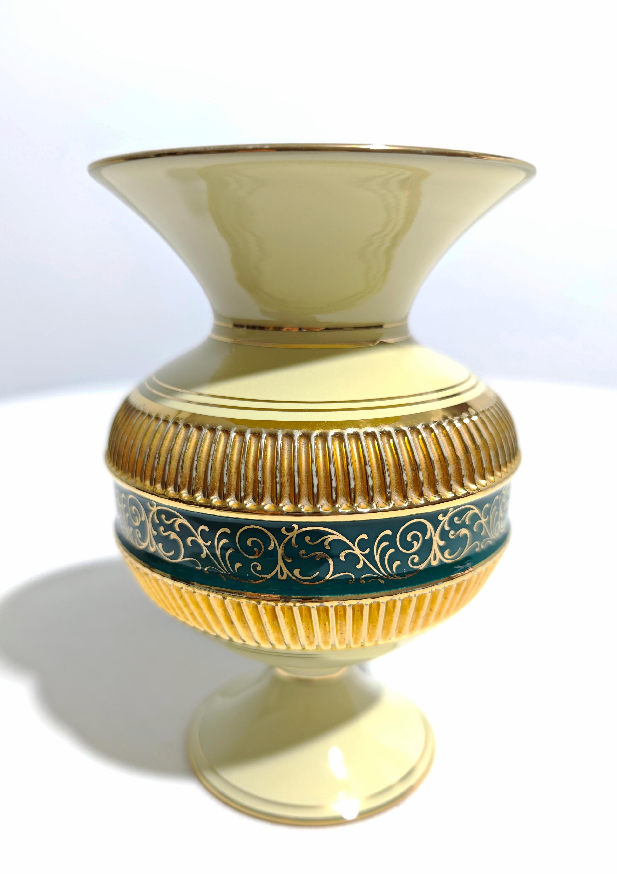 Florentine Ceramic Vase Design Italian Production 1920s. For Sale 6