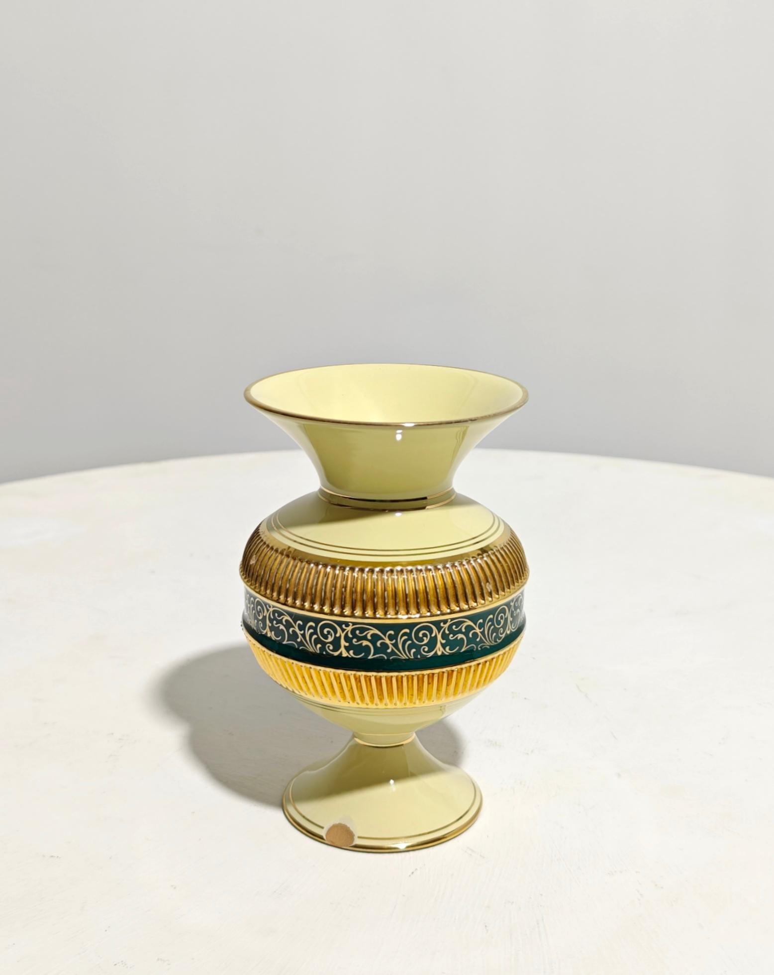 Florentine Ceramic Vase Design Italian Production 1920s. For Sale 7
