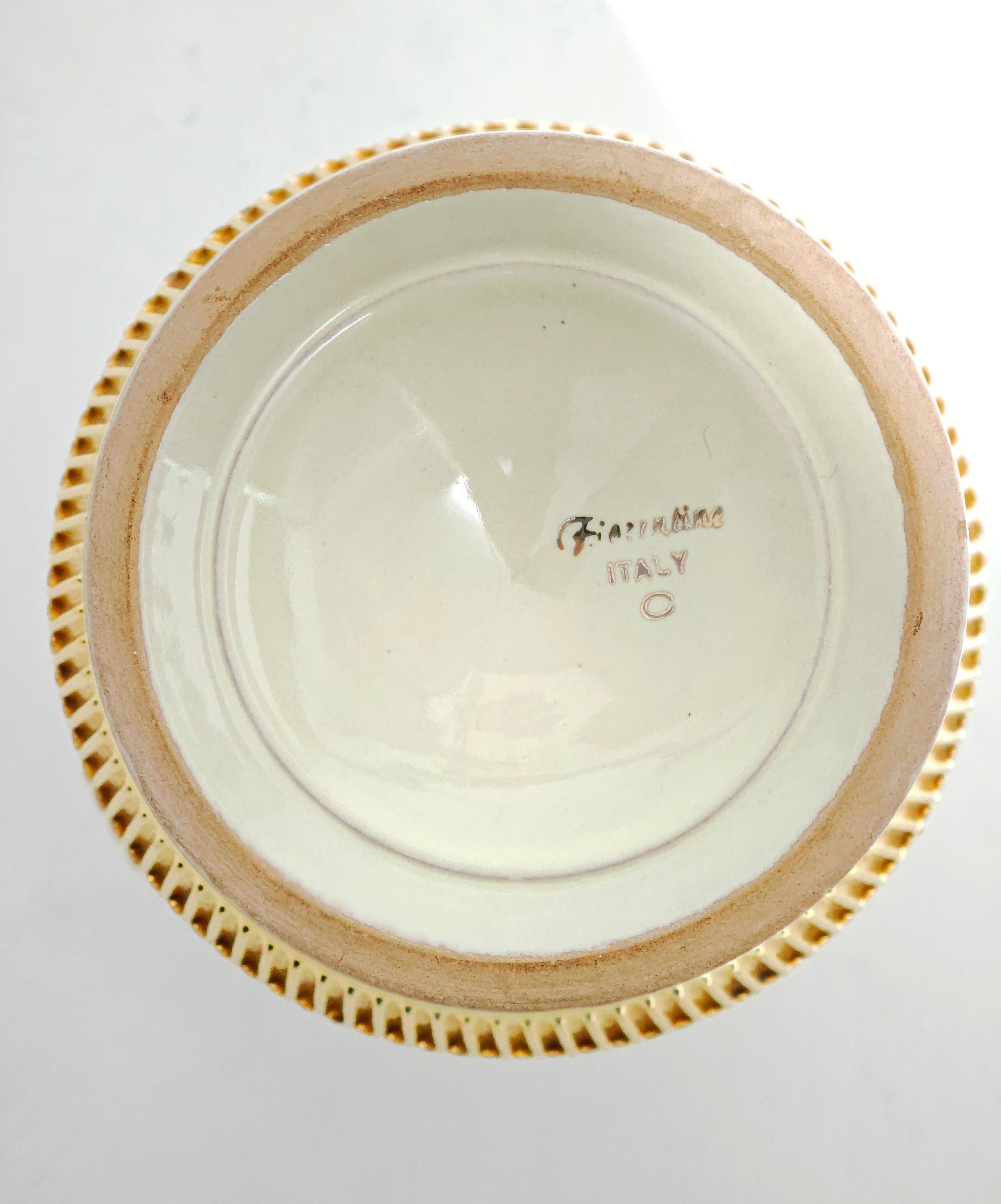 Florentine Ceramic Vase Design Italian Production 1920s. For Sale 10