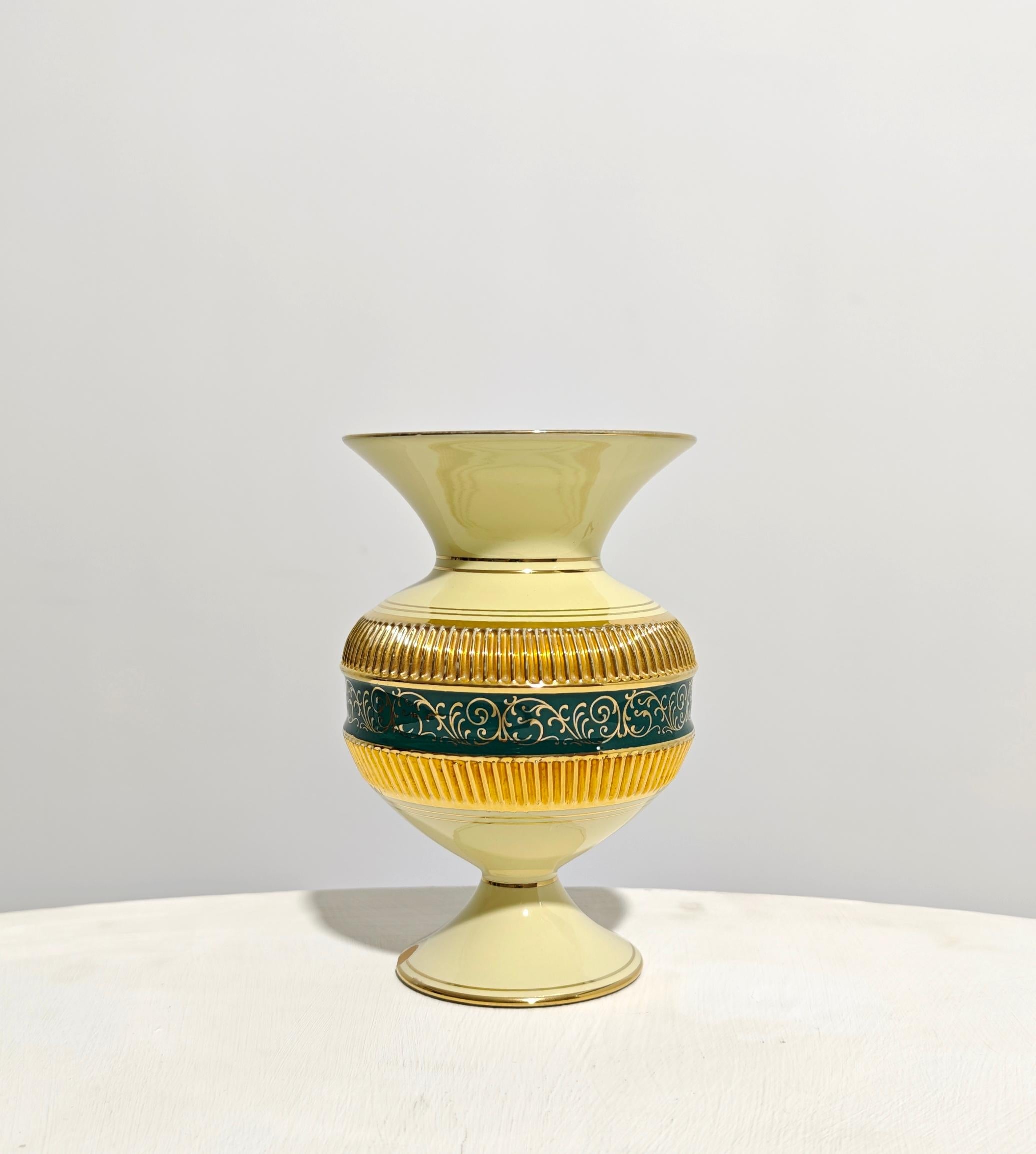 Florentine Ceramic Vase Design Italian Production 1920s. For Sale 11