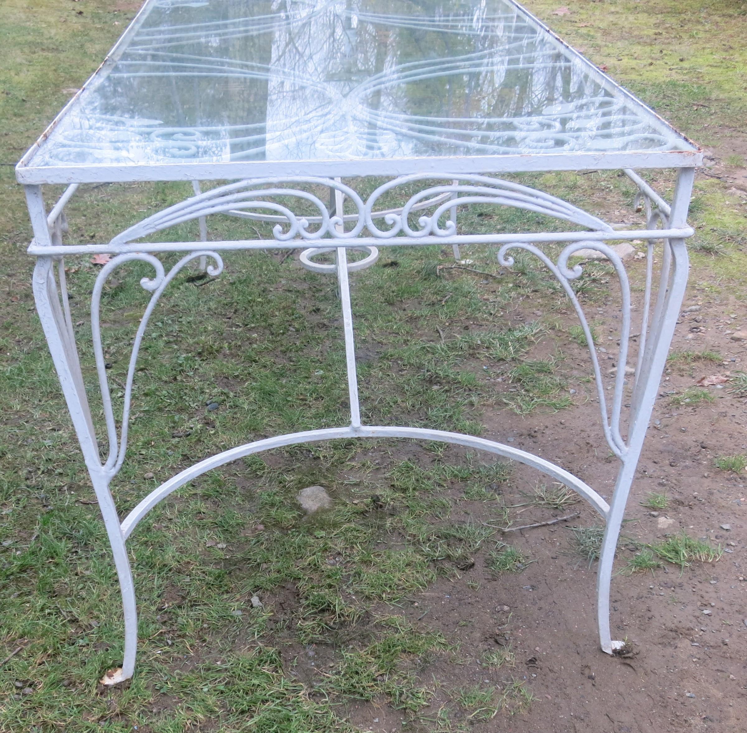 Glass Florentine Craft Studio Patio Dining Set Garden Furniture, 1920s