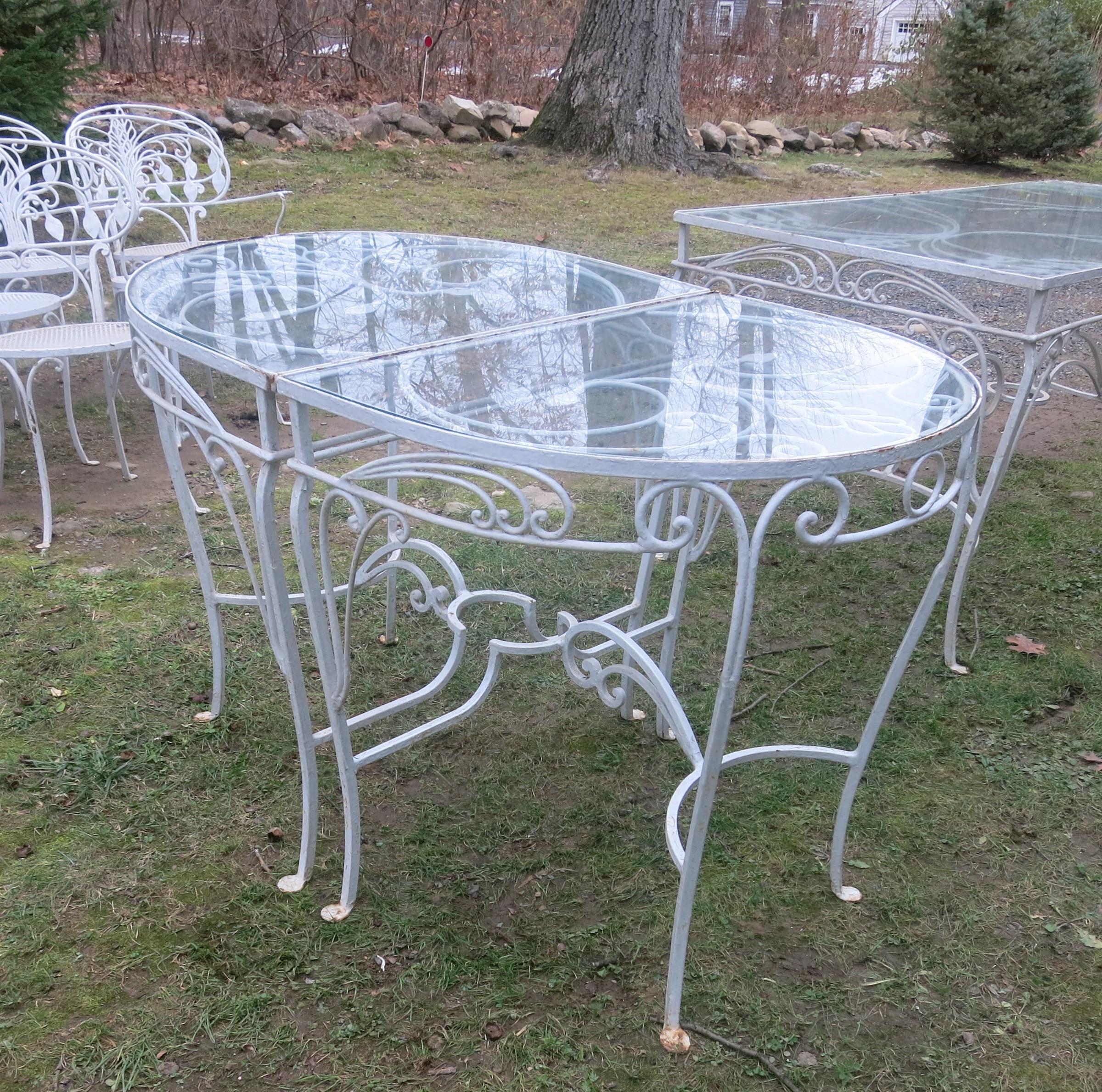 Art Deco Florentine Craft Studio Patio Dining Set Garden Furniture, 1920s