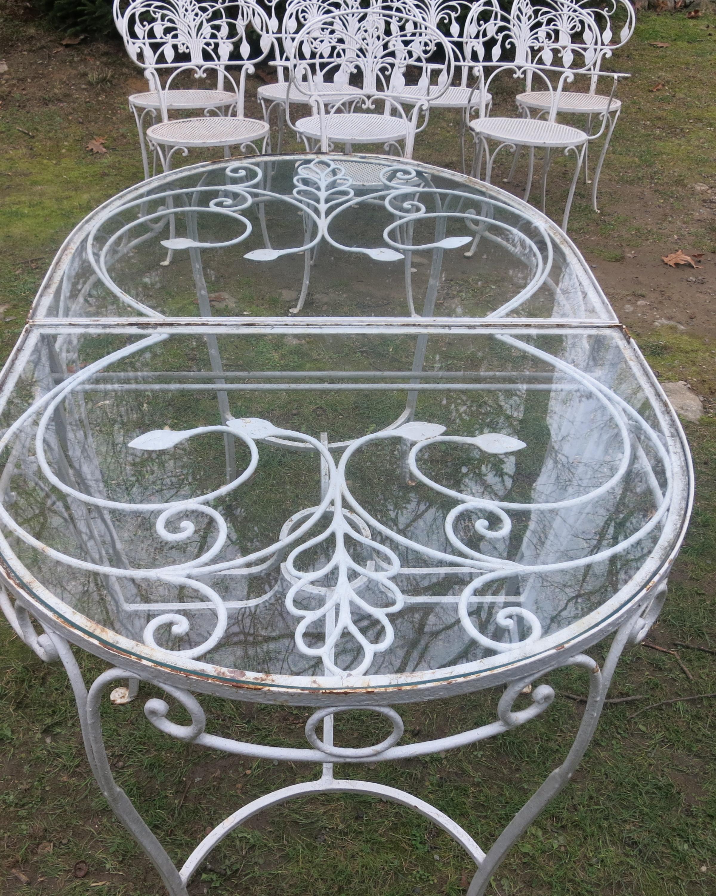 Florentine Craft Studio Patio Dining Set Garden Furniture, 1920s (Glas)