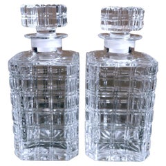 Florentine Craftsmanship Couple Bottles Ground Crystal, Cut and Polished by Hand