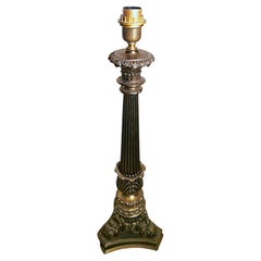 Retro Florentine Craftsmanship Heavy Cast Empire Style Floor Lamp No Lampshade