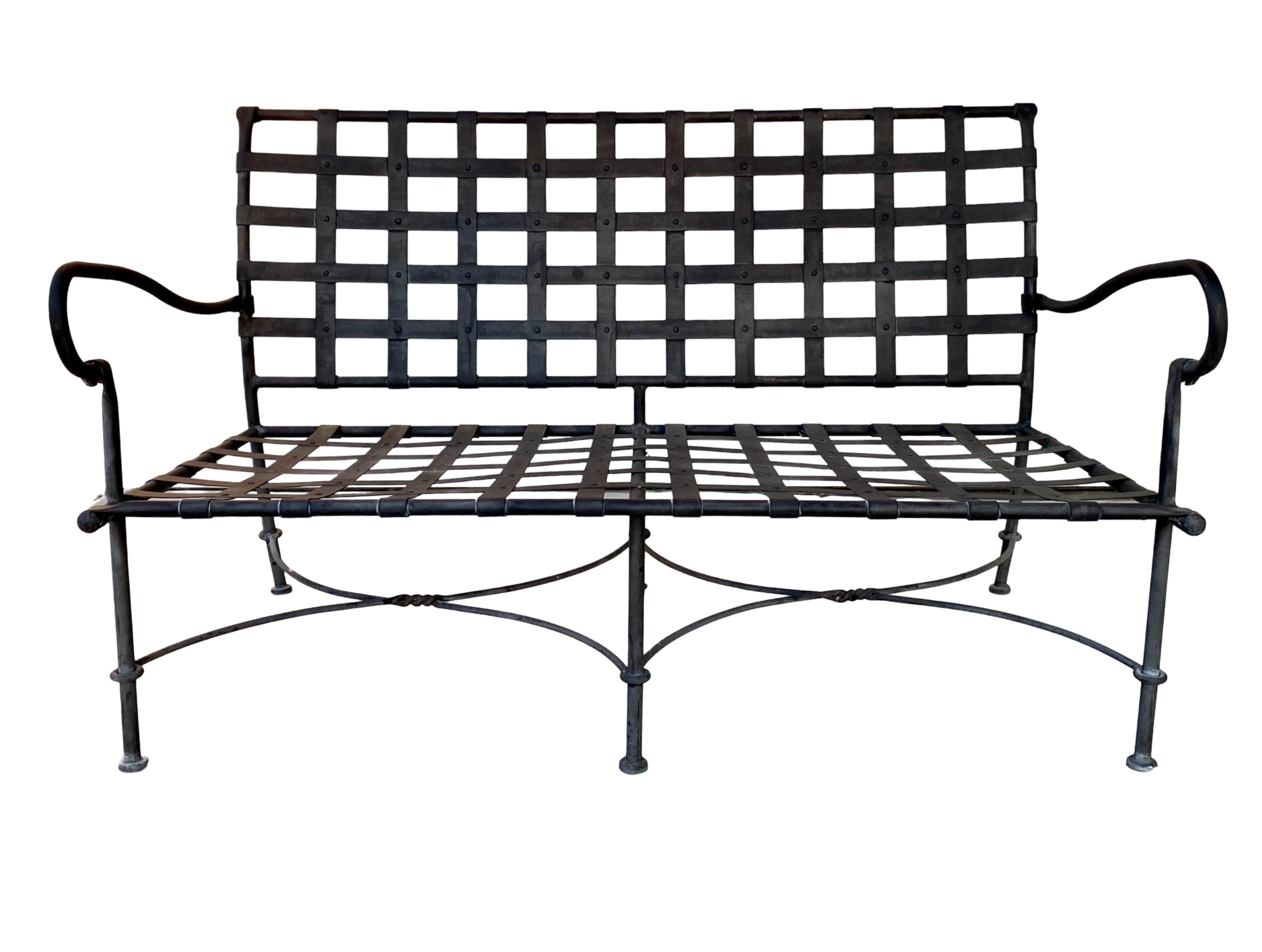 “Florentine” Design Attributed Vintage Rare Sofa With Orig Black Cushions For Sale 8