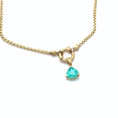 Florentine Engraved 1.28 CT Paraiba Tourmaline Necklace