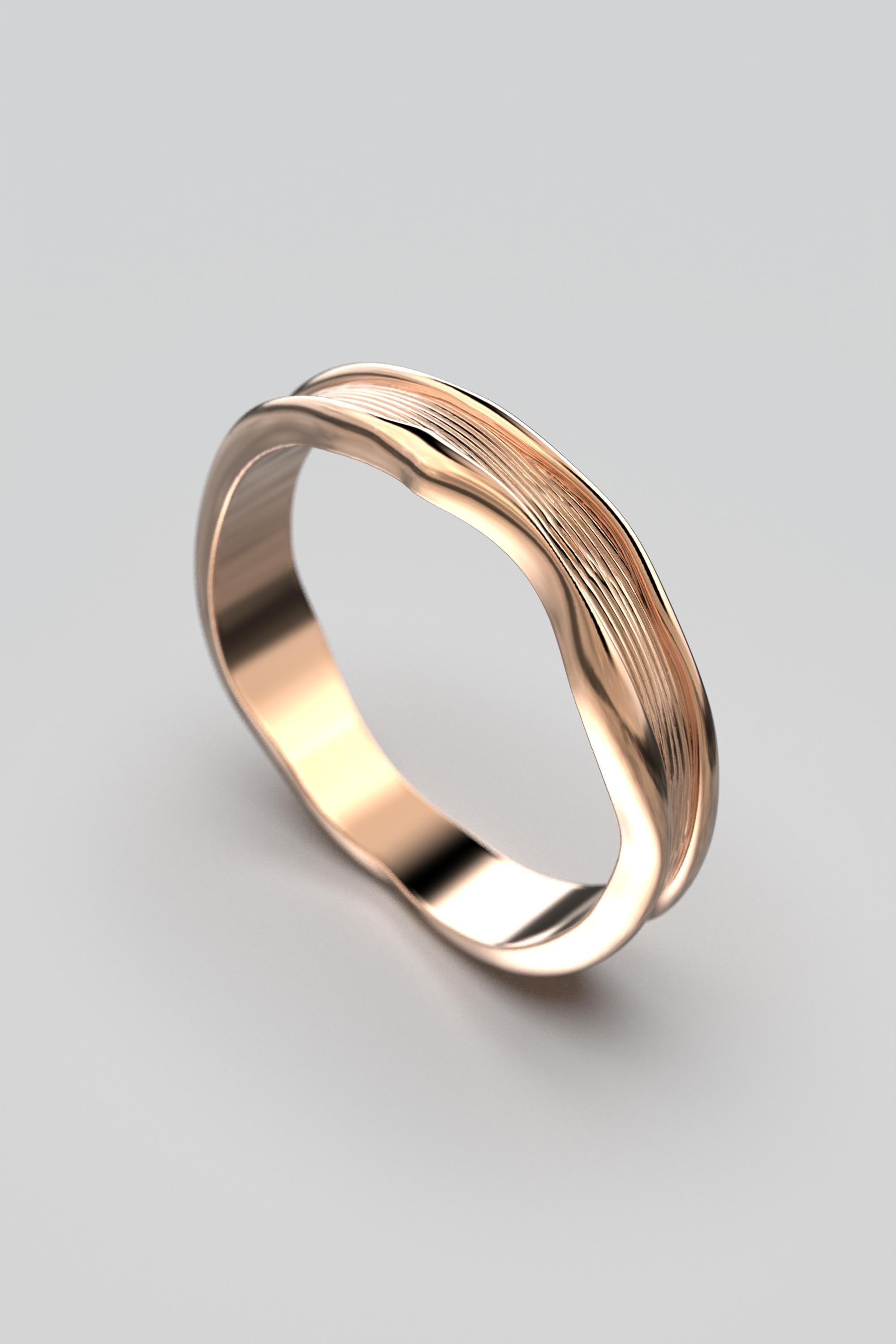 in vendita:  Fede nuziale sofisticata in oro 18 carati con finitura Florentine Made in Italy 9